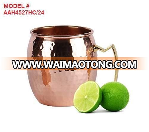 "24 ounce Solid Hammered Copper Moscow Mule Mugs Manufacturer"